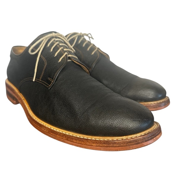 Russell & Bromley Men's Leather Derby Rubber Soles Black Size 11 Made In London - Picture 4 of 11